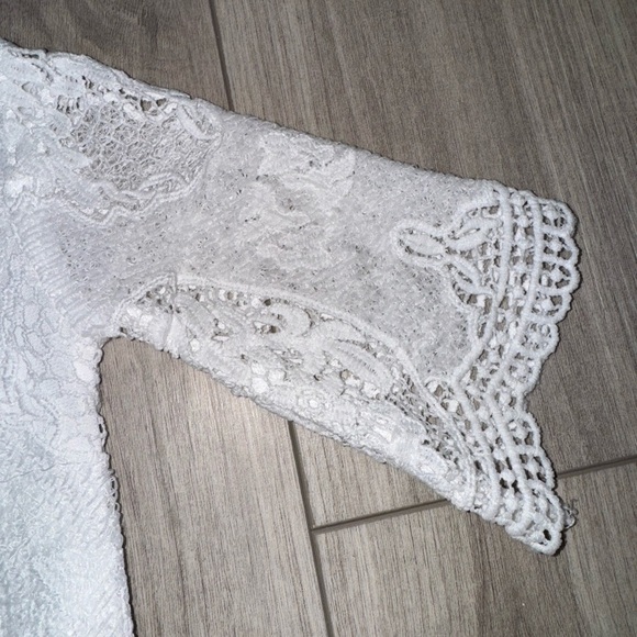 Lace Long Sleeve Baby Onesie - Picture 2 of 6